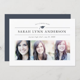 Klassisk 3-inbjudan till fotoStudentfest Inbjudningar