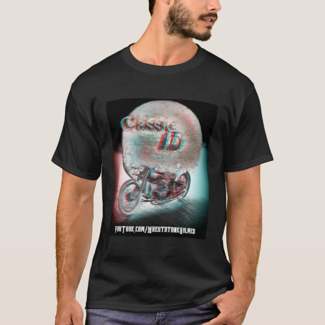 Klassisk 3D-motorcykel T Shirt (Framsida)