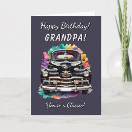 Klassisk 40's Car Grandpa Du är en klassisk födels Kort