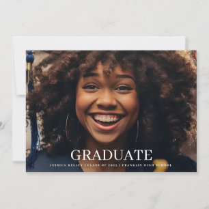 Klassisk 4-fototypografi Student-meddelande Inbjudningar