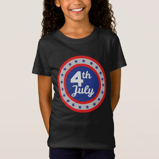 Klassisk 4 juli självständighetsdag T-shirt (Framsida)