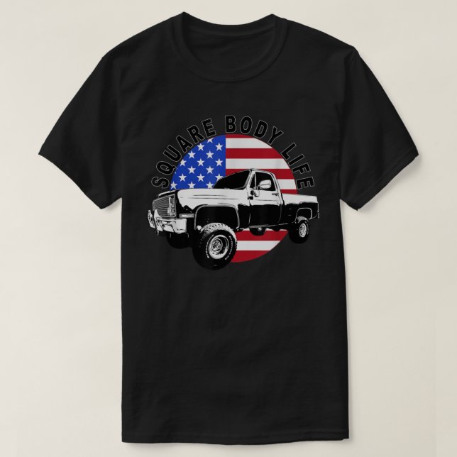 Klassisk 4 x 4-kvadratisk underdel Lastbil  T Shirt (Design framsida)