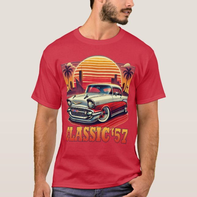 Klassisk "57 Chevy Inspired T-Shirt (Framsida)