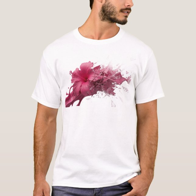 Klassisk ABSTRAKT BLOMMA 11 Originaldesign T Shirt (Framsida)