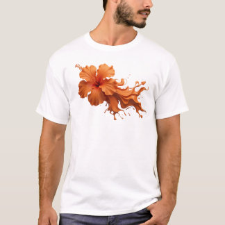 Klassisk ABSTRAKT BLOMMA Kreativ tryck T Shirt