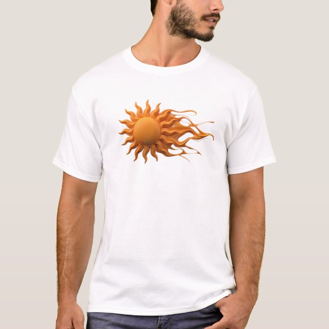 Klassisk ABSTRAKT SOL Konstkomposition T Shirt (Framsida)
