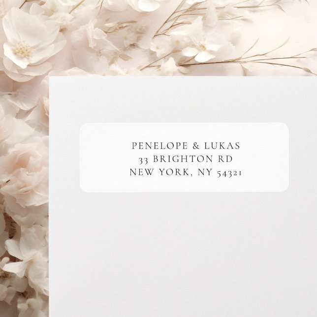 Klassisk adressetikett för svartvitt returadress etikett (Skapare uppladdad)