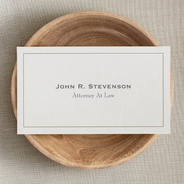 Klassisk advokat Soft Linen Titta 2 Visitkort (Skapare uppladdad)