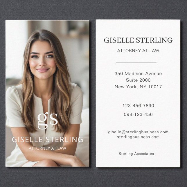 Klassisk advokat vid Law Professionell Photo Visitkort (Skapare uppladdad)