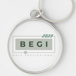 Klassisk akrylNyckelring Rund Silverfärgad Nyckelring