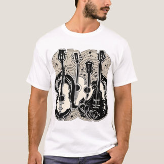 Klassisk akustisk gitarr t shirt