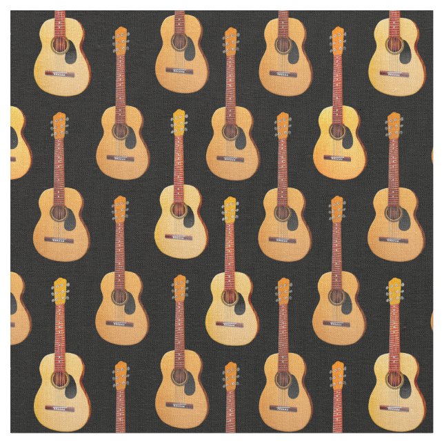 Klassisk akustisk guitar Musician på Black Tyg (Närbild)