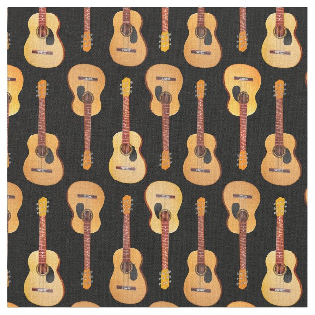 Klassisk akustisk guitar Musician på Black Tyg (Närbild)
