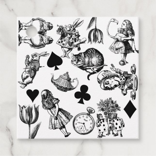 Klassisk Alice i underlandet: Original Gåvor Etiketter (Framsida)