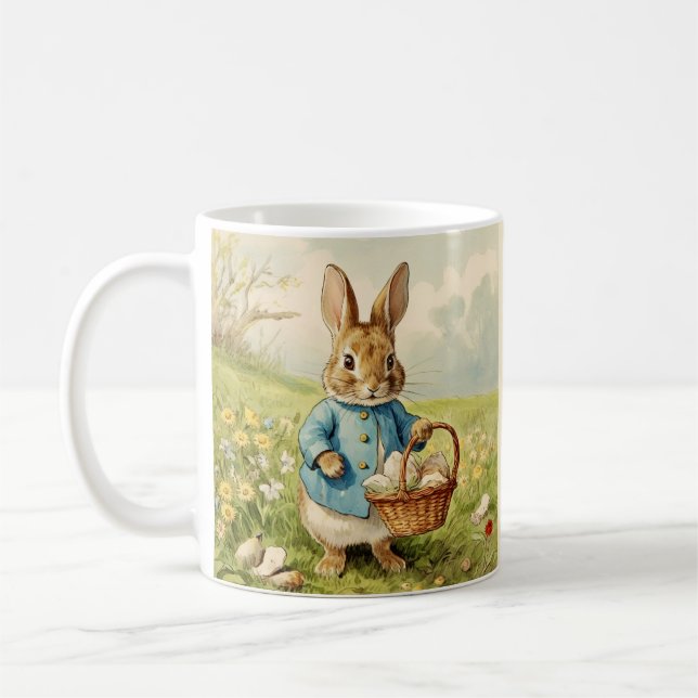 Klassisk älsklig påskharen-mugg kaffemugg (Vänster)