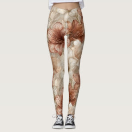 Klassisk Amaryllis Kronblad Träningsutrustning Leggings