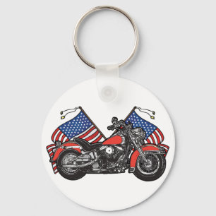 Klassisk amerikansk Biker Nyckelring