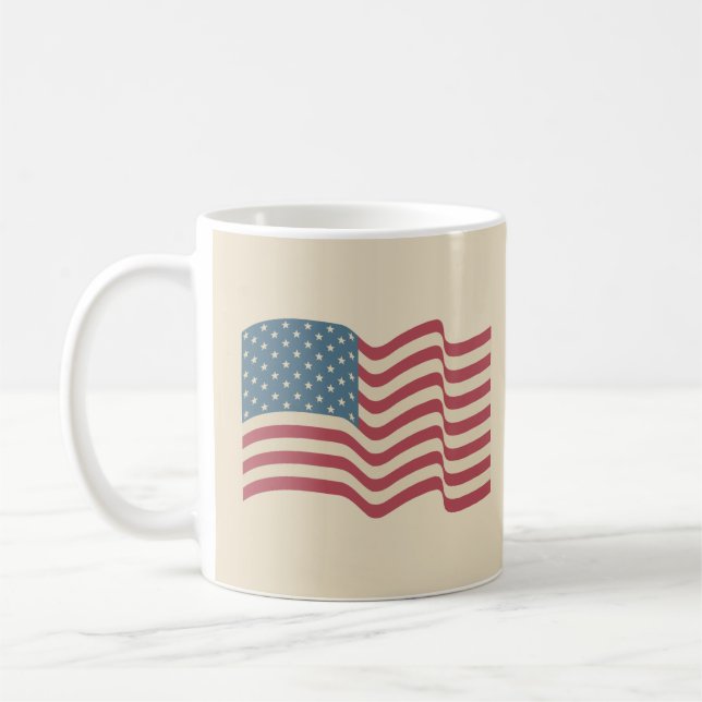 Klassisk amerikansk flagg kaffemugg (Vänster)