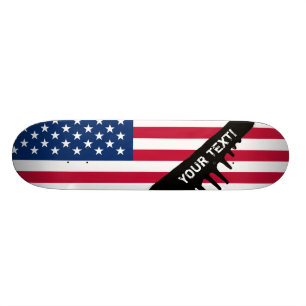 Klassisk amerikansk flagga mini skateboard bräda 18,7 cm
