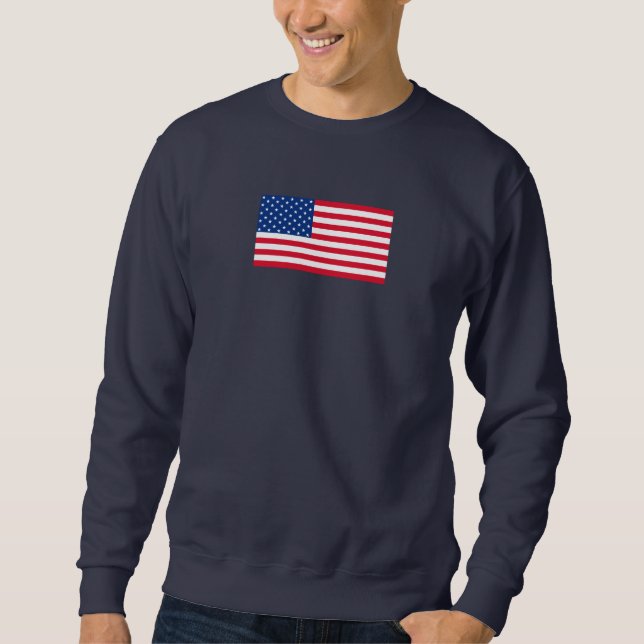 Klassisk amerikansk Flagga Sweatshirt Gift (Framsida)