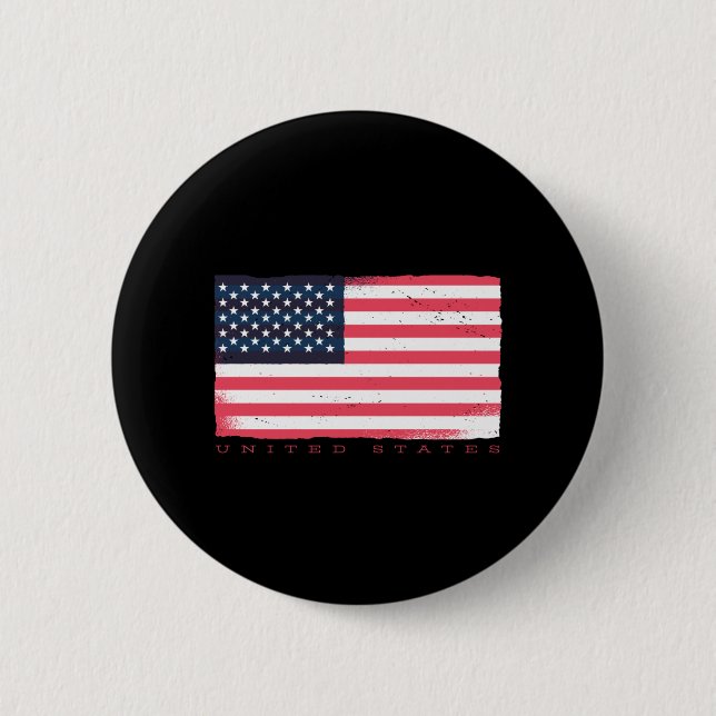 Klassisk amerikansk flaggdesign knapp (Framsida)