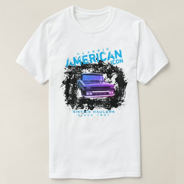 Klassisk amerikansk ikon Plocka upp sextio kulor T Shirt (Design framsida)