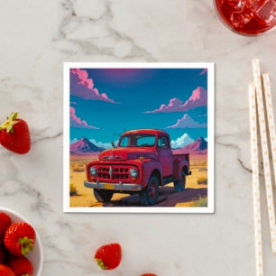 Klassisk amerikansk pickup-lastbil  pappersservett