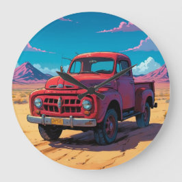 Klassisk amerikansk Pickup Stor Klocka