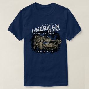 Klassisk amerikansk rastdröm Den Bygger den T Shirt