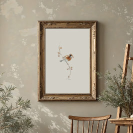Klassisk amerikansk Robin Watercolor Art med Berri Poster