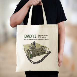 Klassisk AN/PRC-77-militär portabla sändtagare Tygkasse