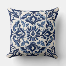 Klassisk andalusisk mosaik, blå och vit
