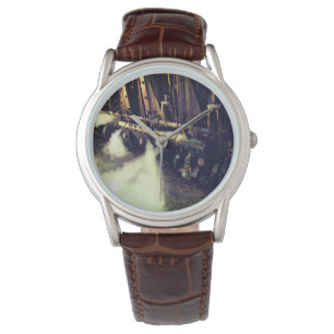 Klassisk ånga Tåg Wrist för manar Armbandsur