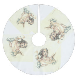 Klassisk ängelträdkjol julgransmatta borstad polyester