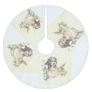 Klassisk ängelträdkjol julgransmatta borstad polyester