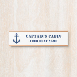 Klassisk ankarkapten Cabin & Boat Namn White