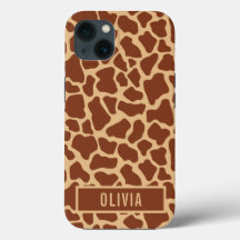 Klassisk anpassad namn Giraff Djurtrycksmönster