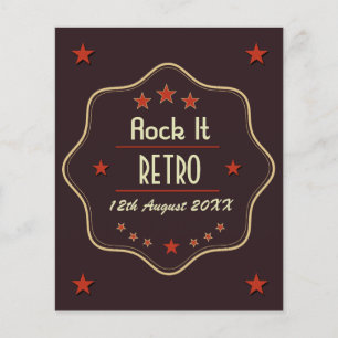 Klassisk anpassad text Retro Etikett Flygblad