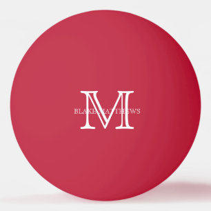 Klassisk Anpassningsbar Monogram & Namn Ping Pong Pingisboll