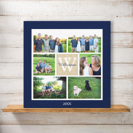 Klassisk Anpassningsbar-monogramfamiljens fotokoll Canvastryck