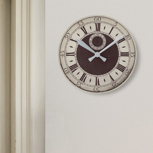 Klassisk antique Stil Roman Numeral Vintage Rund Klocka (Vintage vibes clock with roman numerals)