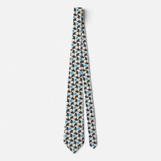 Klassisk arabesk tessellation blå stjärna geometri slips