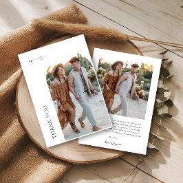 Klassisk Arch Photo Boho Bröllop Par Shower Tack Kort