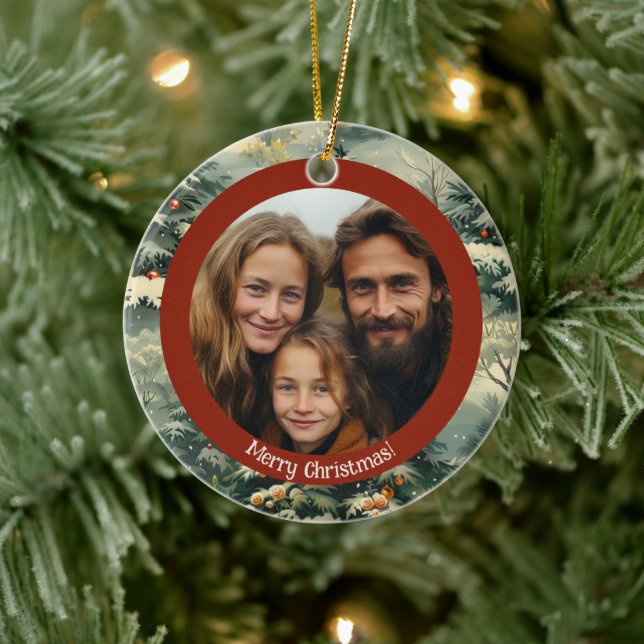 Klassisk årshelg Träd, fotopul Julgransprydnad Keramik (Träd)