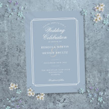 Klassisk Art Deco Dusty Blue Bröllop