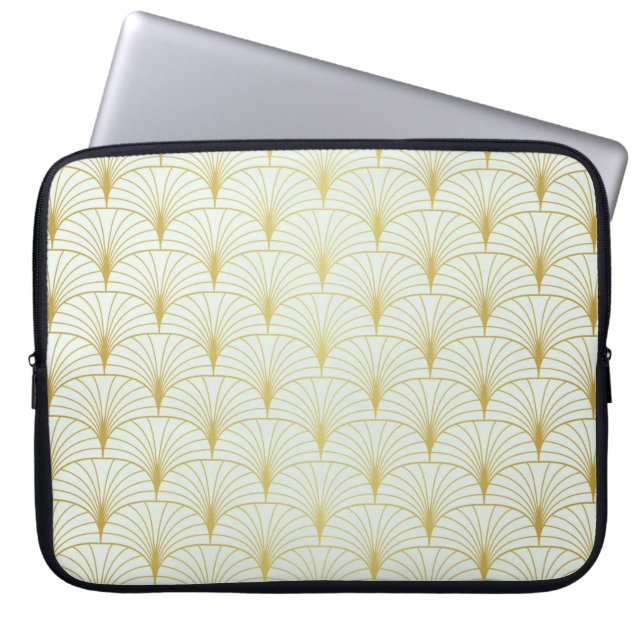 Klassisk Art Deco Sömlös Mönster. Geometric Styli Laptop Fodral (Framsidan)