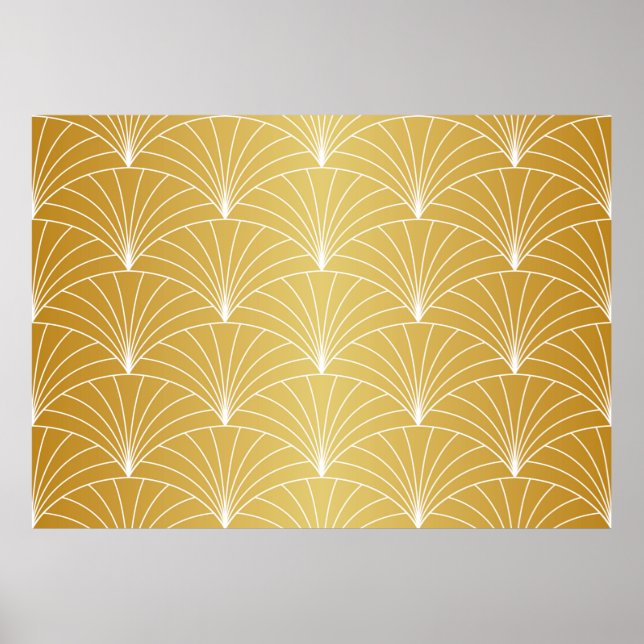 Klassisk Art Deco Sömlös Mönster. Geometric Styli Poster (Framsidan)