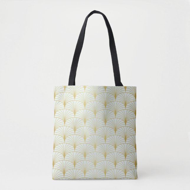 Klassisk Art Deco Sömlös Mönster. Geometric Styli Tygkasse (Framsida)