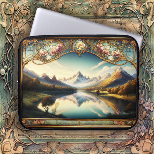 Klassisk Art Nouvea Landskaps Konst Laptop Fodral