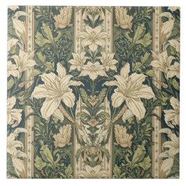 Klassisk Art Nouveau blomster vintage estetik Kakelplatta